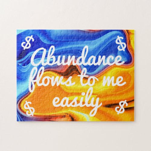 Abundance Flows to Me Easily Law of Attraction Jigsaw Puzzle