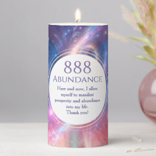 Abundance manifestation 888 angelic numbers pillar candle