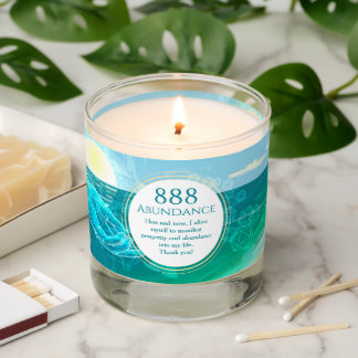Abundance manifestation 888 angelic numbers scented candle