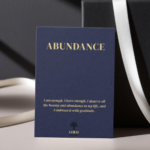 Abundance Meaningful Bracelet Jewelry Display Card