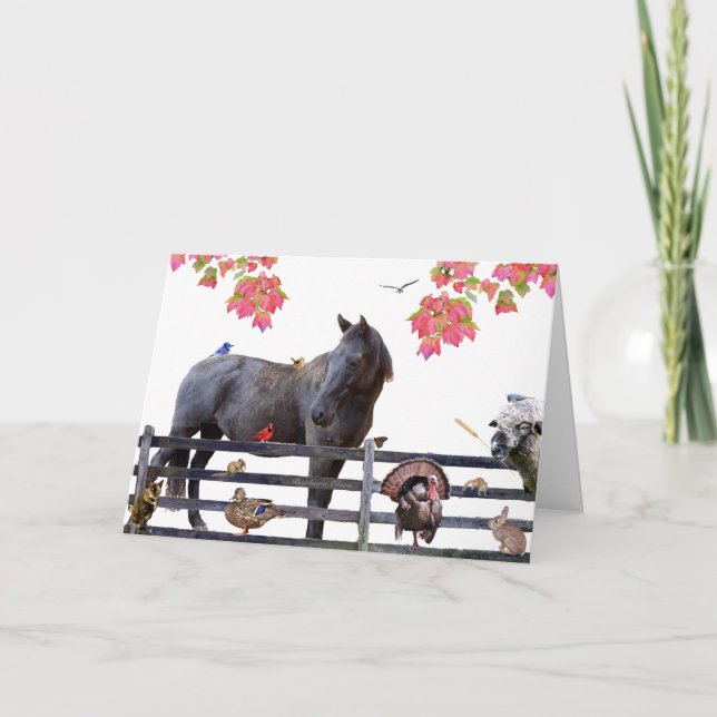 Abundance of Earth:HappyThanksgiving  Holiday Card (Front)