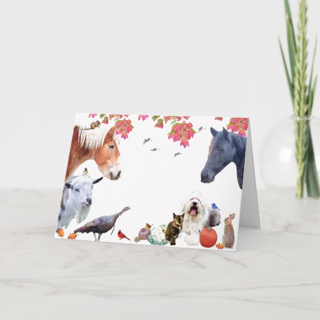 Abundance of Earth:HappyThanksgiving  Holiday Card (Front)