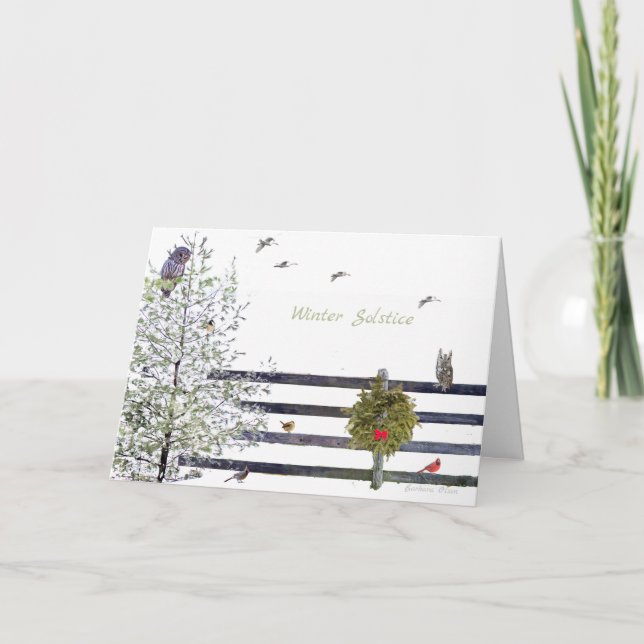 Abundance of Earth: Winter Solstice Holiday Card (Front)