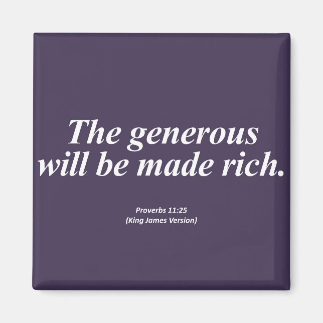 Abundance Proverbs 11:25 Abbrev Magnet (Front)