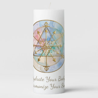 Abundance Radionic Symbol Art Pillar Candle