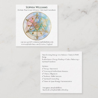 Abundance Radionic Symbol Art Square Business Card
