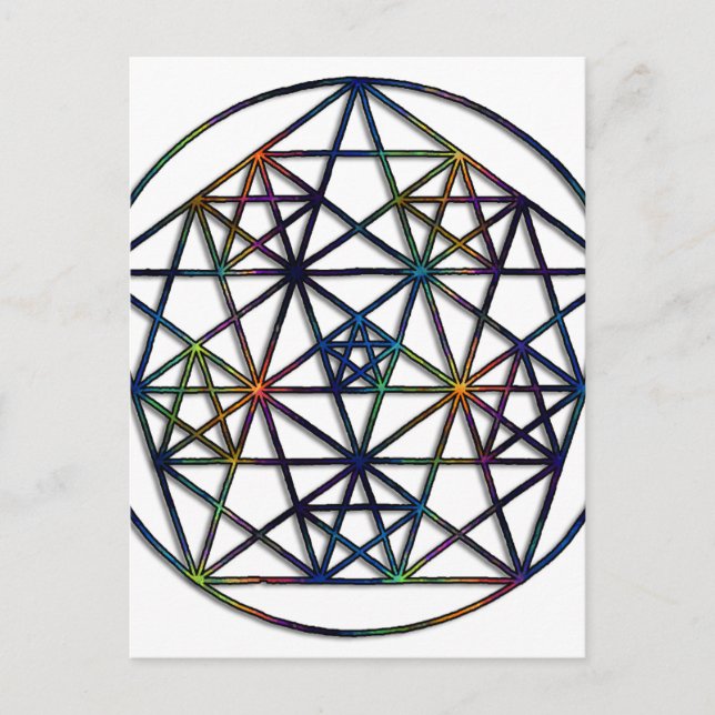 Abundance Sacred Geometry Fractal of Life Postcard (Front)