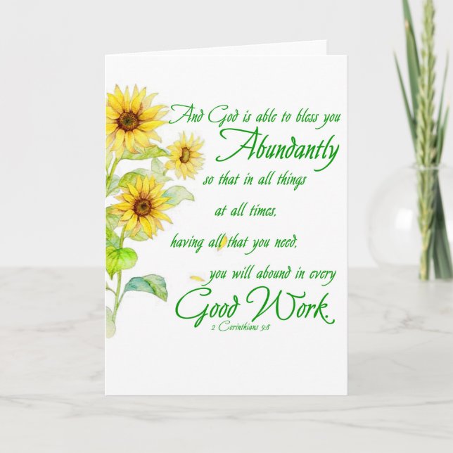 Abundant blessings card (Front)