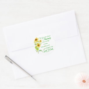 Abundant blessings classic round sticker