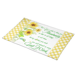 Abundant blessings cloth placemat
