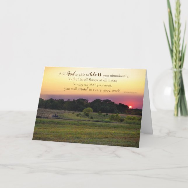 Abundant Blessings encouragement card (Front)