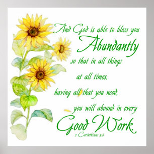 Abundant blessings poster