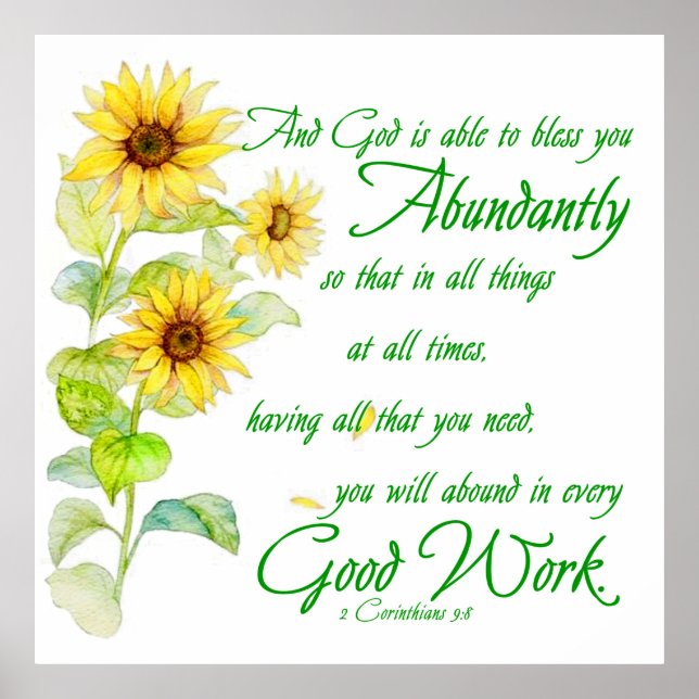 Abundant blessings poster (Front)