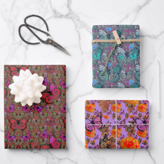 Abundant Butterflies Wrapping Paper Sheets