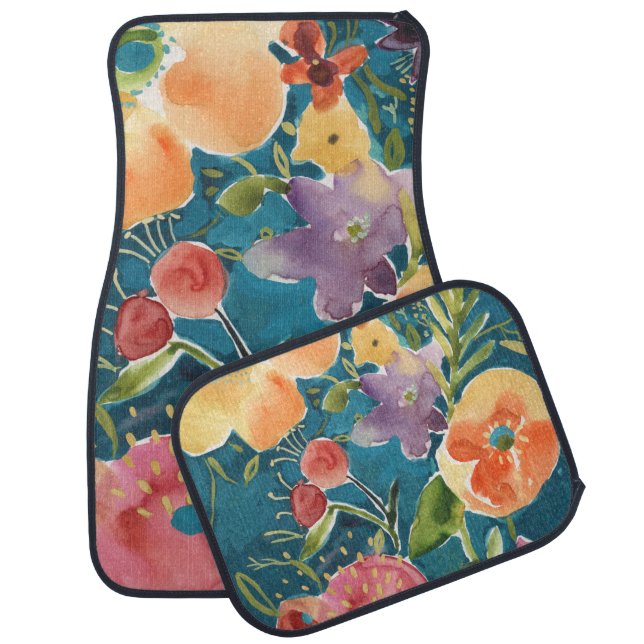 Abundant Florals I Car Floor Mat (Set)