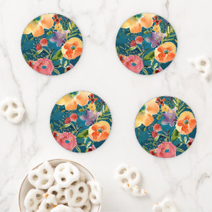 Abundant Florals I Coaster Set
