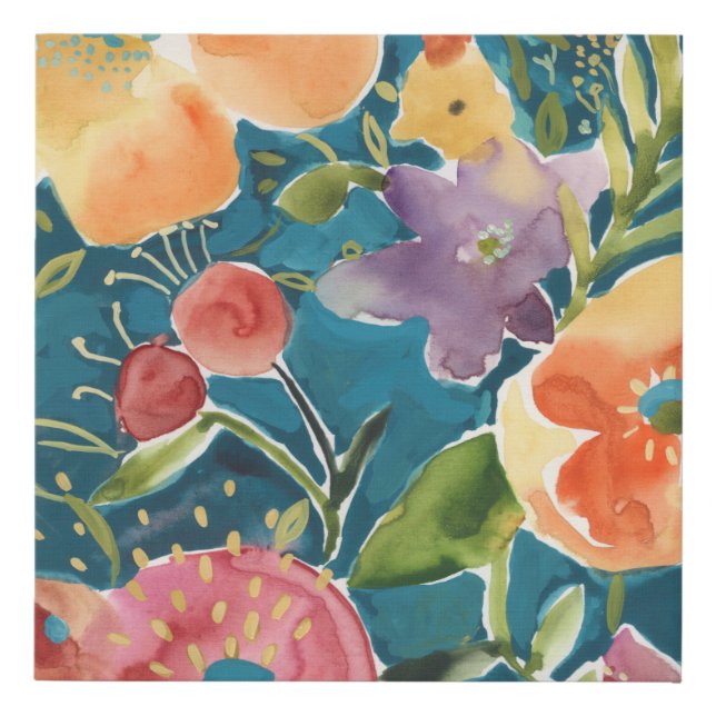 Abundant Florals I Faux Canvas Print (Front)