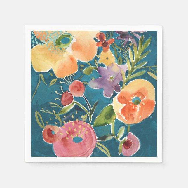 Abundant Florals I Napkins (Front)