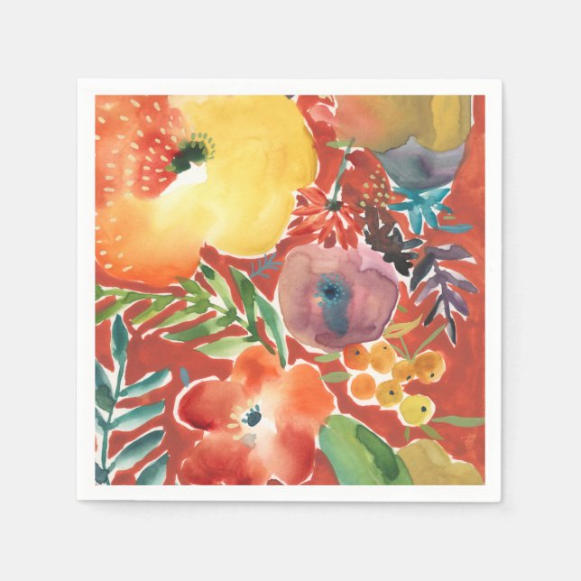 Abundant Florals III Napkins (Front)