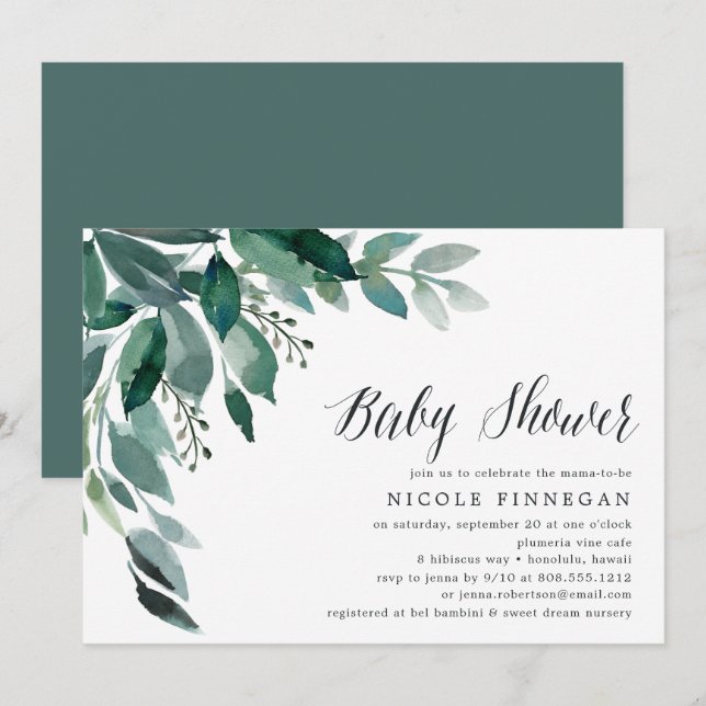 Abundant Foliage | Baby Shower Invitation (Front/Back)