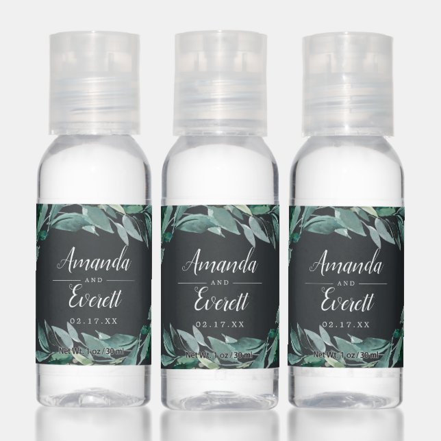 Abundant Foliage | Botanical Personalized Wedding Hand Sanitizer (Set)