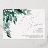 Abundant Foliage | Bridal Shower Foil Invitation (Front)