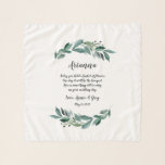 Abundant Foliage Flower Girl Poem Scarf<br><div class="desc">Gift your flower girl with this sweet keepsake chiffon scarf featuring her name, your names, and an endearing poem accented by sprays of green botanical watercolor leaves that match our Abundant Foliage wedding suite. Poem reads "Today you hold a basket of flowers, one day it will be the bouquet. Here...</div>