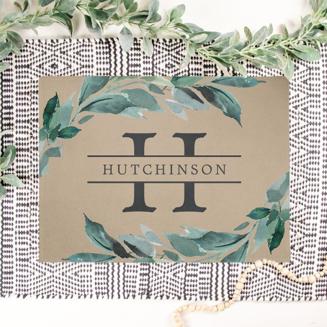 Abundant Foliage Monogram Doormat (Creator Uploaded)