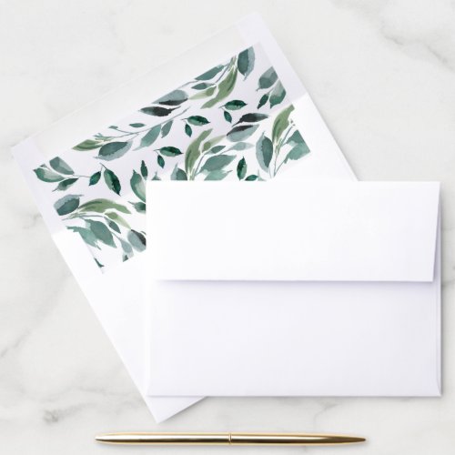 Abundant Foliage Pattern Envelope Liner