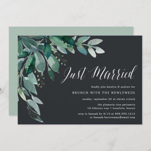 Abundant Foliage  Post Wedding Brunch Invitation