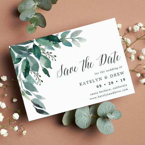 Abundant Foliage Save the Date Card