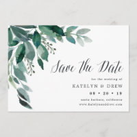 Abundant Foliage Save the Date Card