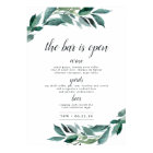 Abundant Foliage Wedding Bar Menu Sign