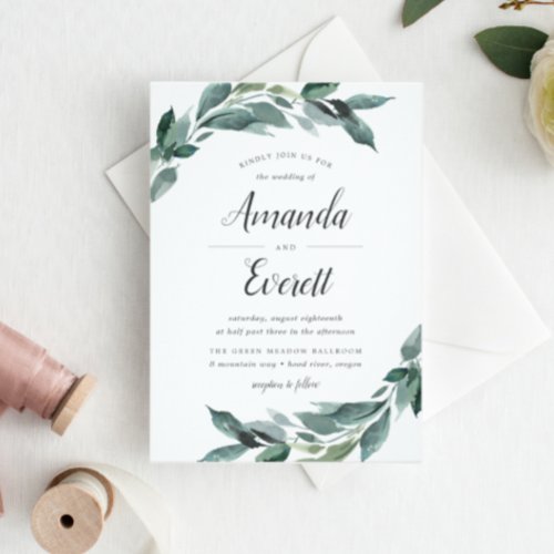Abundant Foliage Wedding Invitation