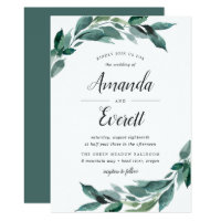 Abundant Foliage Wedding Invitation