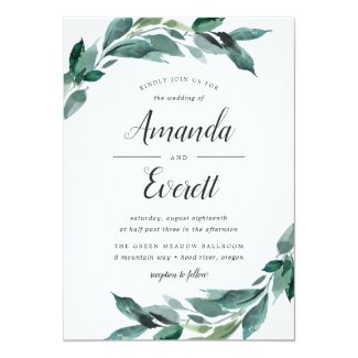 Abundant Foliage Wedding Invitation