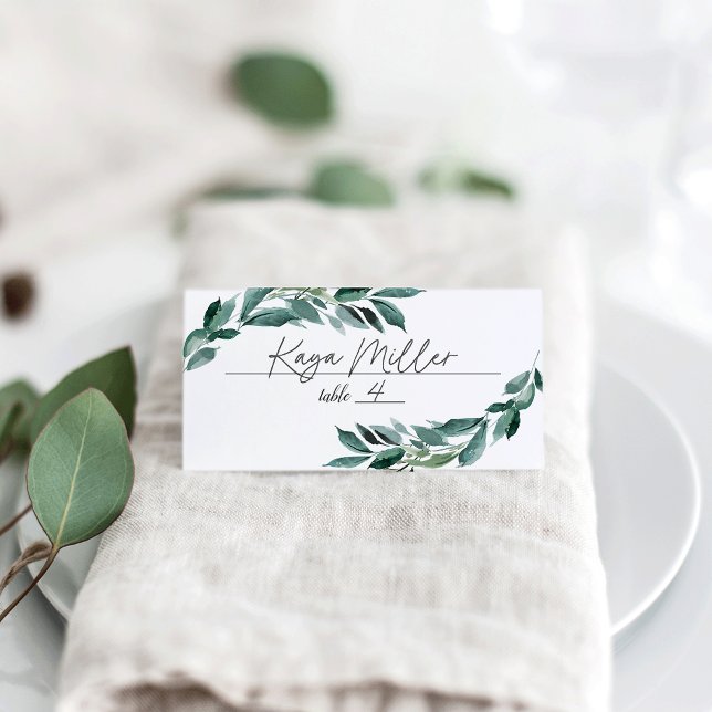 Abundant Foliage Wedding Place Card (Creator Uploaded)