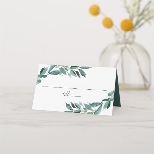 Abundant Foliage Wedding Place Card