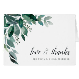 Abundant Foliage Wedding Thank You Card