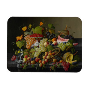 Abundant Fruit, 1858 (oil on canvas) Magnet