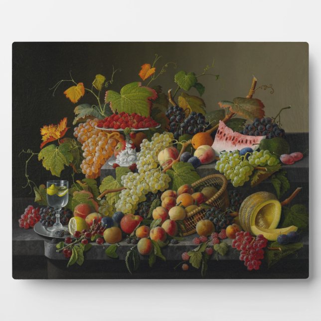 Abundant Fruit, 1858 (oil on canvas) Plaque (Front)