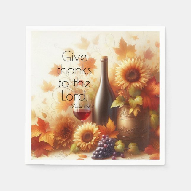 Abundant Grace & Autumn Glory Napkins (Front)