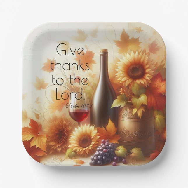 Abundant Grace & Autumn Glory Paper Plates (Front)