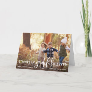 Abundant Gratitude Thanksgiving Photo Card