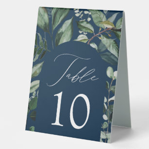 Abundant Greenery Arch Frame Wedding Table Number Tent