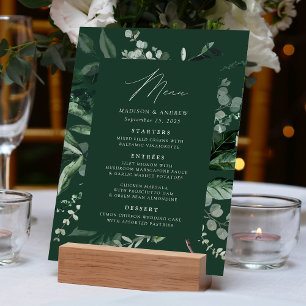 Abundant Greenery Dinner Wedding Menu