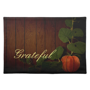 Abundant Harvest Pumpkin Thanksgiving Cloth Placemat