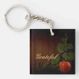 Abundant Harvest Pumpkin Thanksgiving Keychain