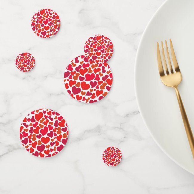 Abundant Hearts Design Table Confetti