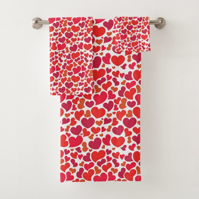 Abundant Hearts Design Towel Set